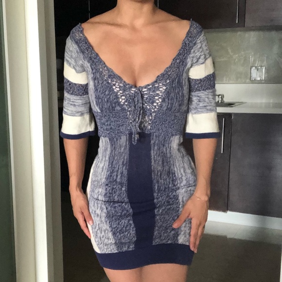 Guess Dresses & Skirts - Guess - Blue Knitted Dress